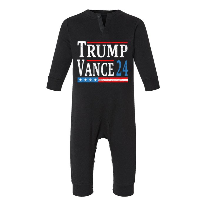 Trump Vance 2024 President Trump Supporter Reelection Infant Fleece One Piece