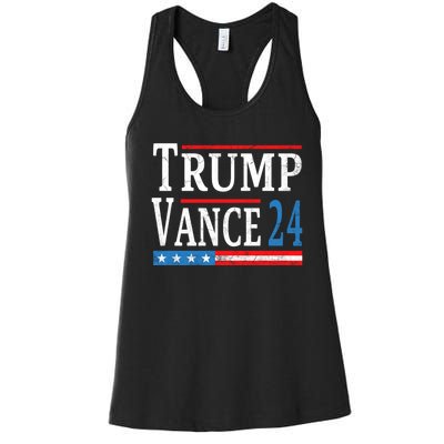 Trump Vance 2024 President Trump Supporter Reelection Women's Racerback Tank