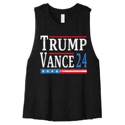 Trump Vance 2024 President Trump Supporter Reelection Women's Racerback Cropped Tank