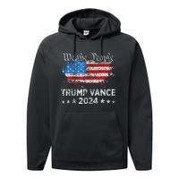 Trump Vance 2024 President Trump Supporter Reelection Performance Fleece Hoodie