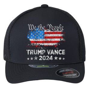 Trump Vance 2024 President Trump Supporter Reelection Flexfit Unipanel Trucker Cap