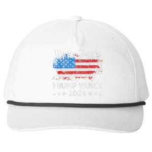 Trump Vance 2024 President Trump Supporter Reelection Snapback Five-Panel Rope Hat