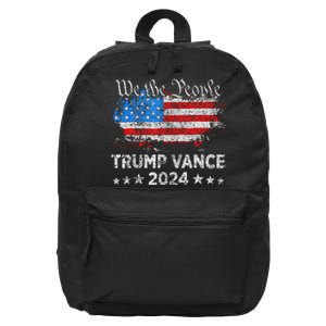 Trump Vance 2024 President Trump Supporter Reelection 16 in Basic Backpack