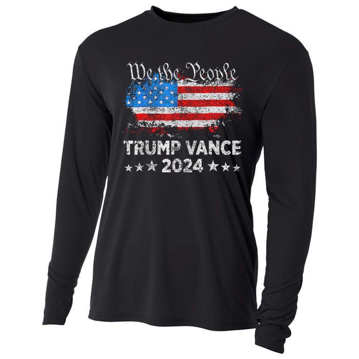 Trump Vance 2024 President Trump Supporter Reelection Cooling Performance Long Sleeve Crew