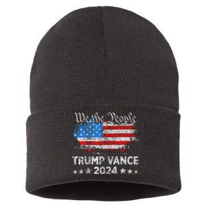 Trump Vance 2024 President Trump Supporter Reelection Sustainable Knit Beanie