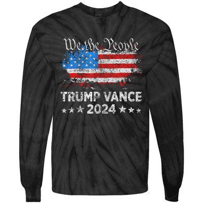 Trump Vance 2024 President Trump Supporter Reelection Tie-Dye Long Sleeve Shirt