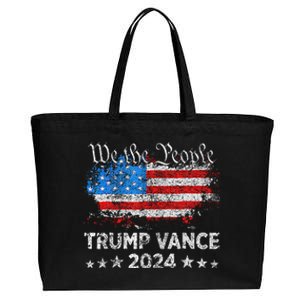 Trump Vance 2024 President Trump Supporter Reelection Cotton Canvas Jumbo Tote