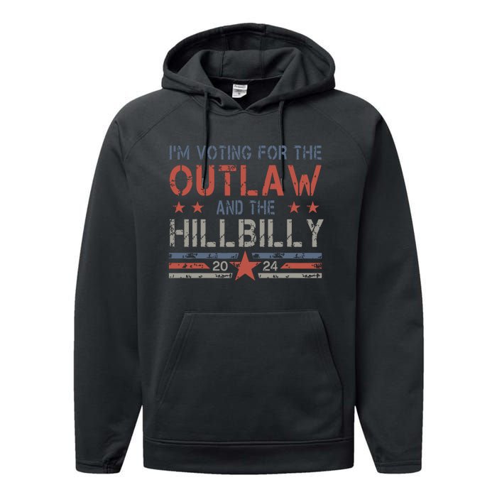 Trump Vance 2024 Donald Trump Jd Vance Outlaw Hillbilly Performance Fleece Hoodie