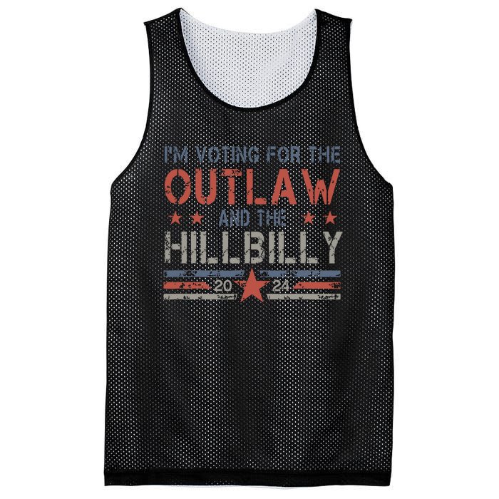 Trump Vance 2024 Donald Trump Jd Vance Outlaw Hillbilly Mesh Reversible Basketball Jersey Tank