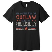 Trump Vance 2024 Donald Trump Jd Vance Outlaw Hillbilly Premium T-Shirt