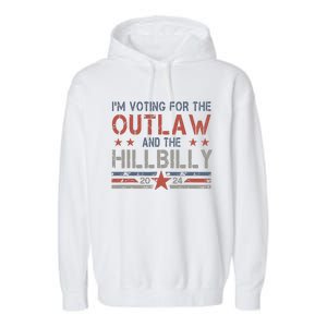 Trump Vance 2024 Donald Trump Jd Vance Outlaw Hillbilly Garment-Dyed Fleece Hoodie