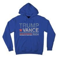 Trump Vance 2024 Retro Stripe Trump Jd Vance Gift Tall Hoodie