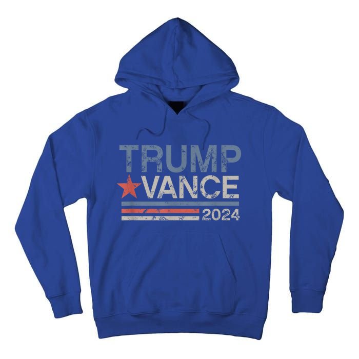 Trump Vance 2024 Retro Stripe Trump Jd Vance Gift Tall Hoodie