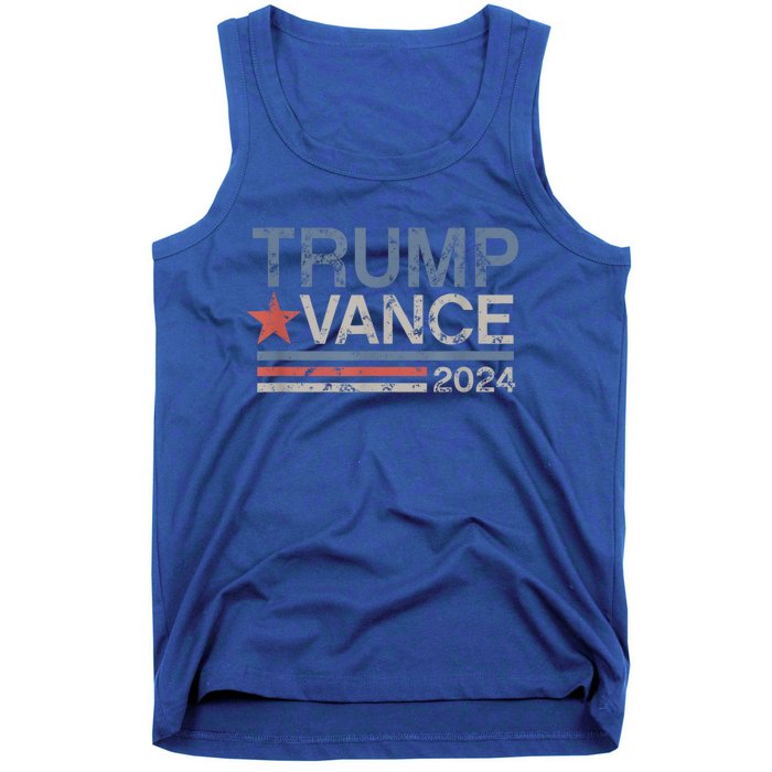 Trump Vance 2024 Retro Stripe Trump Jd Vance Gift Tank Top