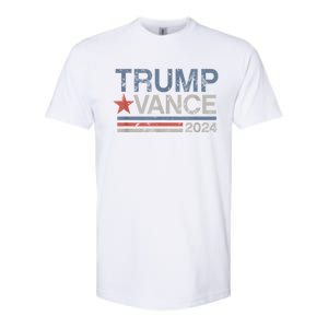 Trump Vance 2024 Retro Stripe Trump Jd Vance Gift Softstyle CVC T-Shirt