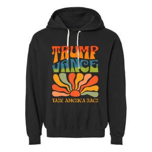 Trump Vance 2024 Donald Trump J.D. Vance Take America Back Garment-Dyed Fleece Hoodie