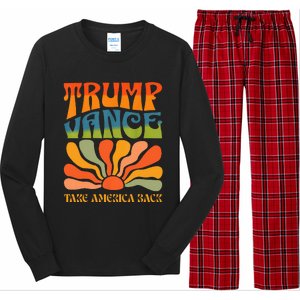 Trump Vance 2024 Donald Trump J.D. Vance Take America Back Long Sleeve Pajama Set