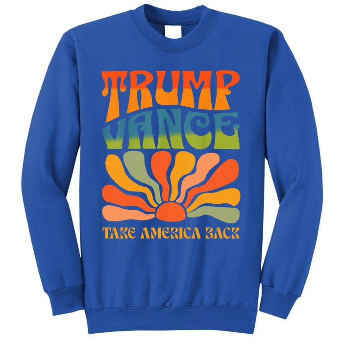 Trump Vance 2024 Donald Trump J.D. Vance Take America Back Tall Sweatshirt