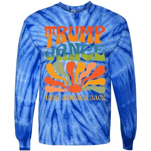 Trump Vance 2024 Donald Trump J.D. Vance Take America Back Tie-Dye Long Sleeve Shirt