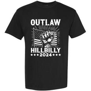 Trump Vance 2024 Donald Trump J.D. Vance Outlaw Hillbilly Garment-Dyed Heavyweight T-Shirt