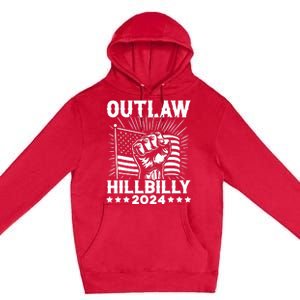 Trump Vance 2024 Donald Trump J.D. Vance Outlaw Hillbilly Premium Pullover Hoodie