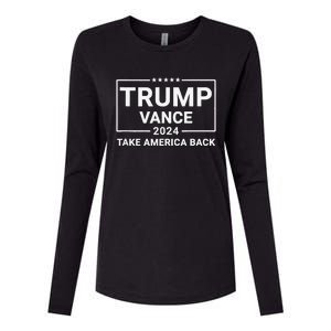 Trump Vance 2024 Take America Back Womens Cotton Relaxed Long Sleeve T-Shirt