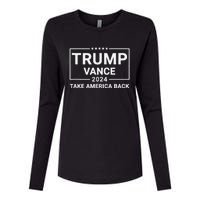 Trump Vance 2024 Take America Back Womens Cotton Relaxed Long Sleeve T-Shirt