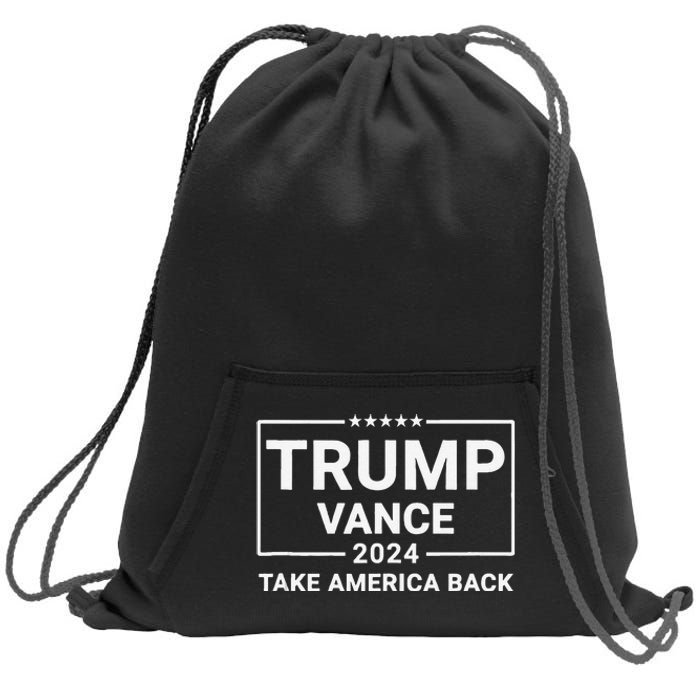 Trump Vance 2024 Take America Back Sweatshirt Cinch Pack Bag