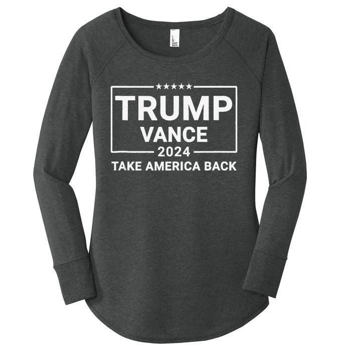 Trump Vance 2024 Take America Back Women's Perfect Tri Tunic Long Sleeve Shirt