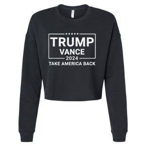 Trump Vance 2024 Take America Back Cropped Pullover Crew