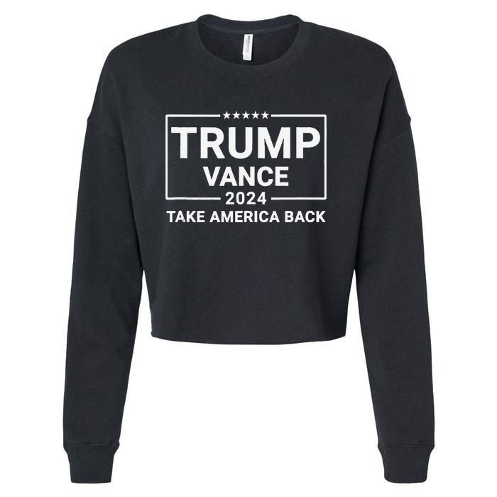 Trump Vance 2024 Take America Back Cropped Pullover Crew