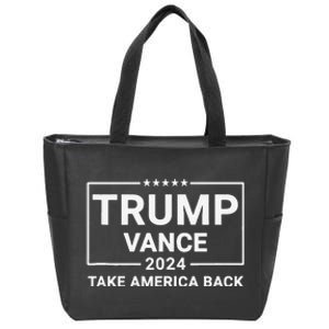 Trump Vance 2024 Take America Back Zip Tote Bag