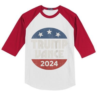 Trump Vance 2024 President Trump Supporter Re Election Kids Colorblock Raglan Jersey