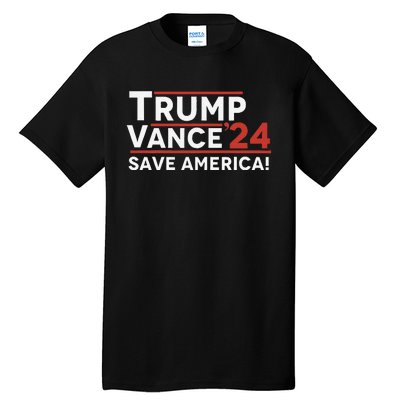 Trump Vance 2024 Save America Tall T-Shirt