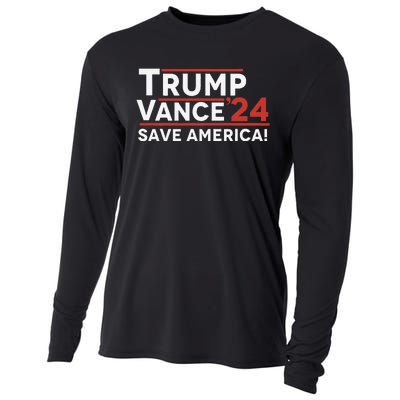 Trump Vance 2024 Save America Cooling Performance Long Sleeve Crew