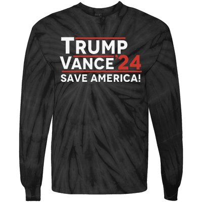 Trump Vance 2024 Save America Tie-Dye Long Sleeve Shirt