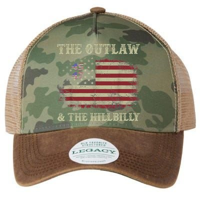 Trump Vance 2024 Donald Trump J.D. Vance Outlaw & Hillbilly Legacy Tie Dye Trucker Hat