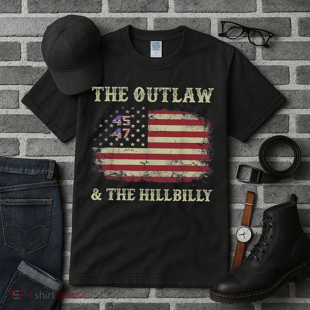 Trump Vance 2024 Donald Trump J.D. Vance Outlaw & Hillbilly Tall T-Shirt