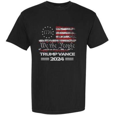 Trump Vance 2024 Us Flag We The People Republican President Garment-Dyed Heavyweight T-Shirt