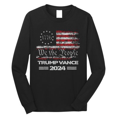 Trump Vance 2024 Us Flag We The People Republican President Long Sleeve Shirt