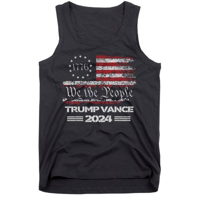 Trump Vance 2024 Us Flag We The People Republican President Tank Top