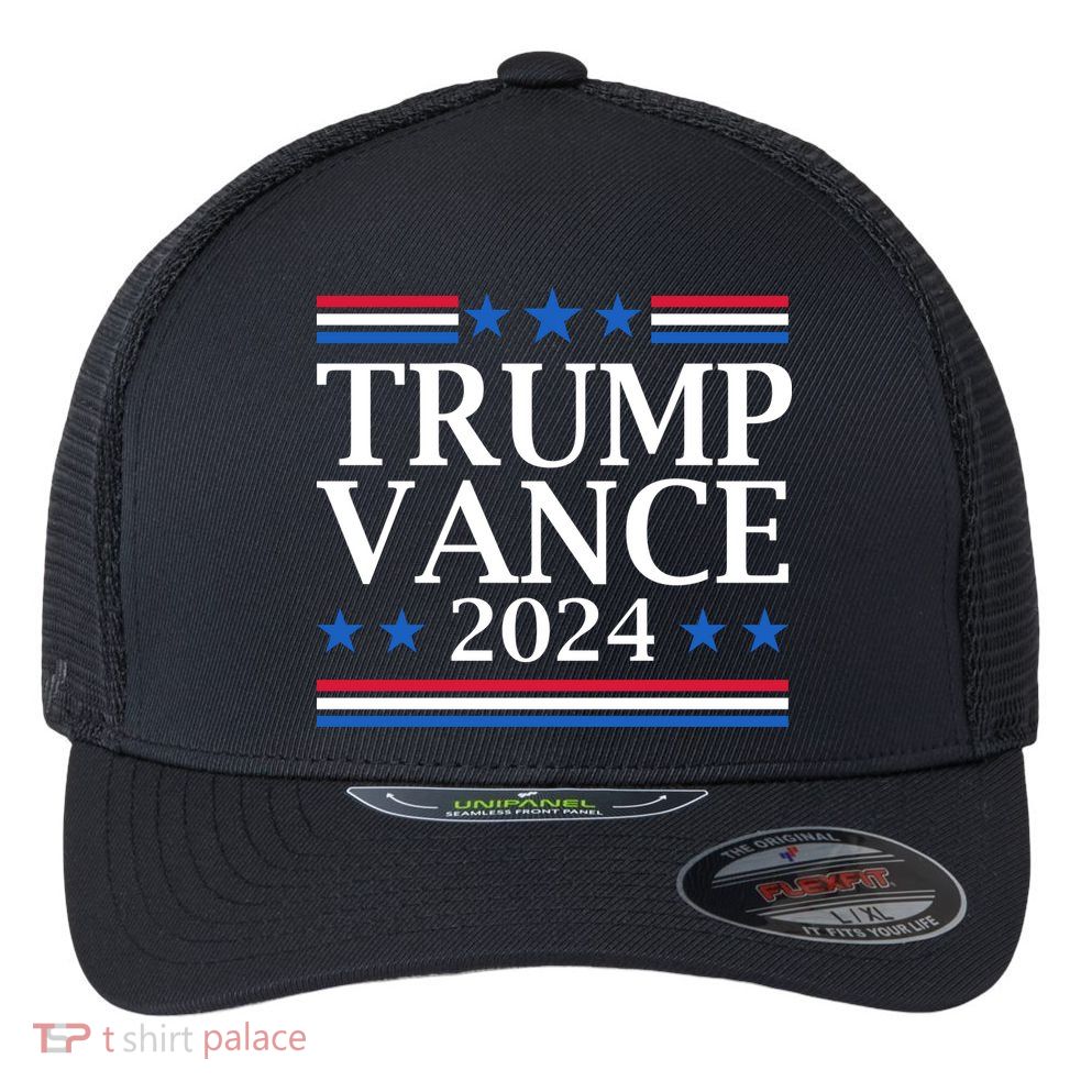Trump Vance 2024 Flexfit Unipanel Trucker Cap