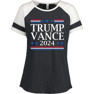 Trump Vance 2024 Enza Ladies Jersey Colorblock Tee