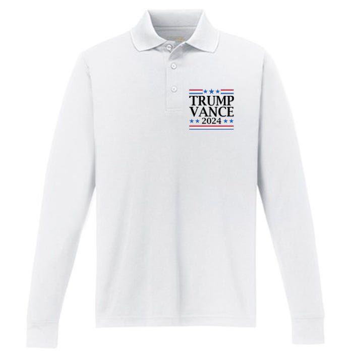 Trump Vance 2024 Performance Long Sleeve Polo