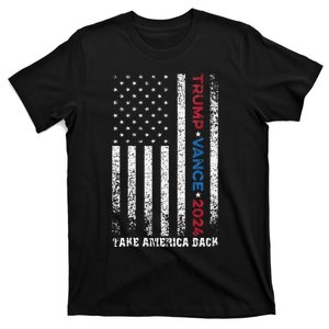 Trump Vance 2024 Take America Back Usa Flag T-Shirt