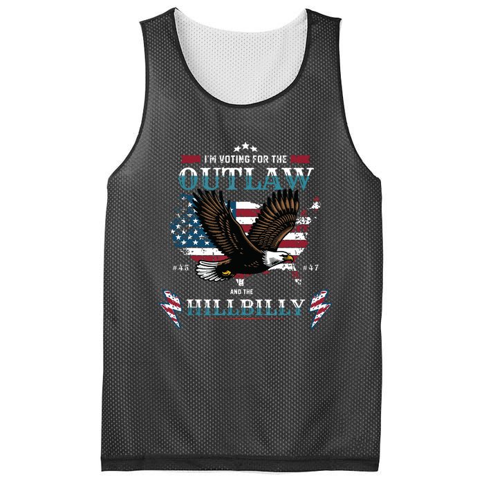 Trump Vance 2024 Donald Trump Jd Vance Outlaw Hillbilly Mesh Reversible Basketball Jersey Tank