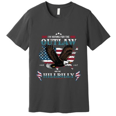Trump Vance 2024 Donald Trump Jd Vance Outlaw Hillbilly Premium T-Shirt