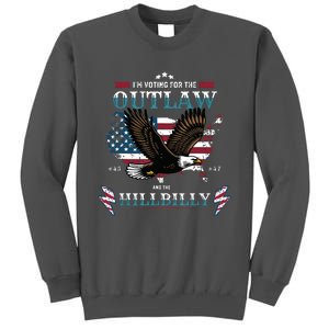 Trump Vance 2024 Donald Trump Jd Vance Outlaw Hillbilly Tall Sweatshirt