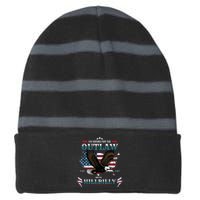 Trump Vance 2024 Donald Trump Jd Vance Outlaw Hillbilly Striped Beanie with Solid Band