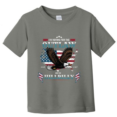 Trump Vance 2024 Donald Trump Jd Vance Outlaw Hillbilly Toddler T-Shirt